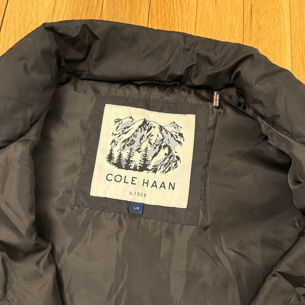 Cole Haan Insulated Quilted Puffer Vest Womens Sz L Black Polyester - Picture 5 of 8
